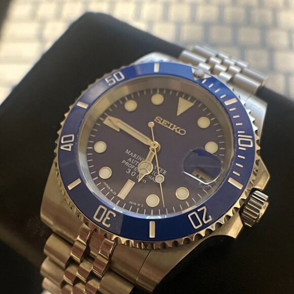 Seiko custom build blue sub mod automatic watch -NH35 - Picture 2 of 6